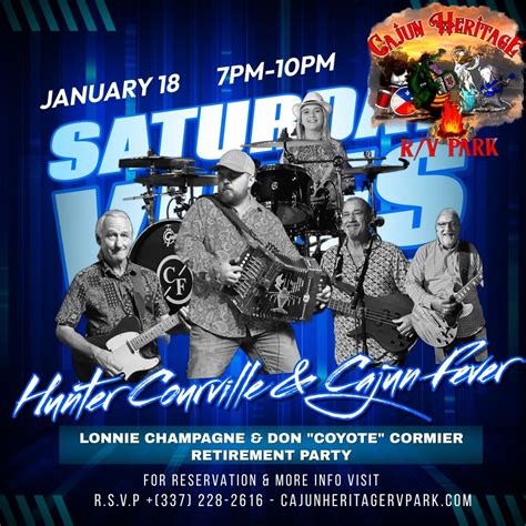 Hunter Courville & Cajun Fever | Cajun Heritage RV Park, Cajun Heritage ...