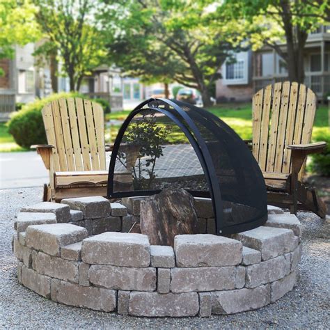 Hampton's Buzaar 40 Inch Fire Pit Easy Access Spark Screen | Fire pit ...