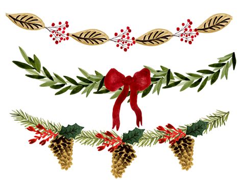 Holiday Garland Clipart | Free download on ClipArtMag