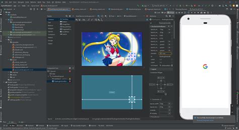 Android Fragment Tutorial Java 的图像结果