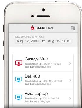Image result for Backblaze Mobile-App