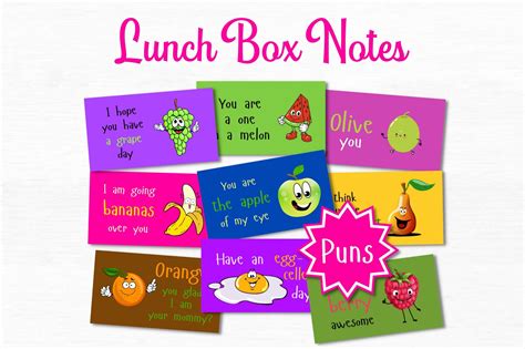 Printable Lunch Box Notes for Kids Lunchbox Notes for Kindergarten ...