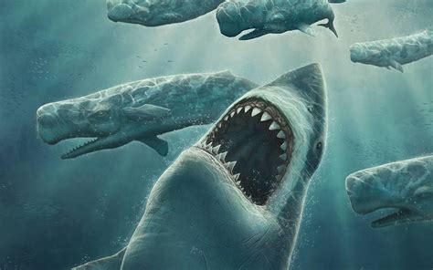 4个巨齿鲨的强大敌人，最强的鲸鱼梅氏利维坦鲸打得过巨齿鲨吗？,自然,动物,好看视频