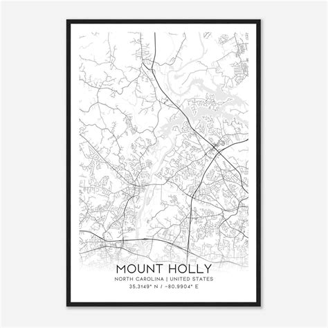Custom Mount Holly United States Map Poster - Mapmory