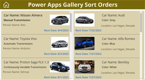 Image result for Power Apps Gallery Example