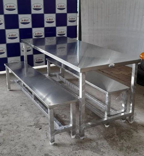 Canteen Equipments - 4 Seater Stainless Steel Canteen Table ...