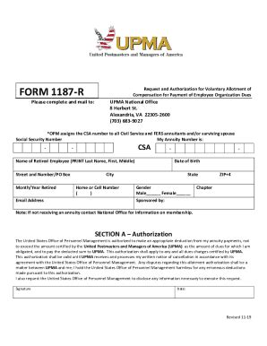 Fillable Online Request and Authorization for Voluntary Allotment of ...