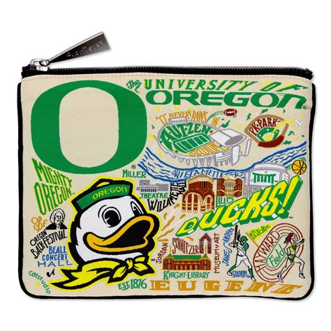 Wholesale Oregon, University of Collegiate Zip Pouch for your store - Faire