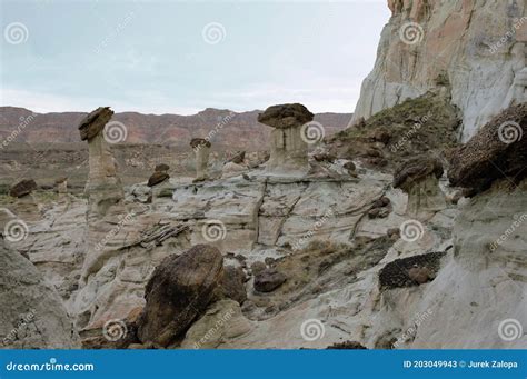 Wahweap Hoodoos Rock Formations Near Kanab Utah Stock Image - Image of ...