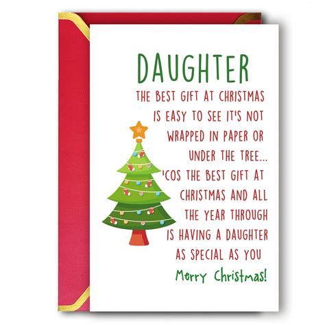 Printable Christmas Cards For Daughter