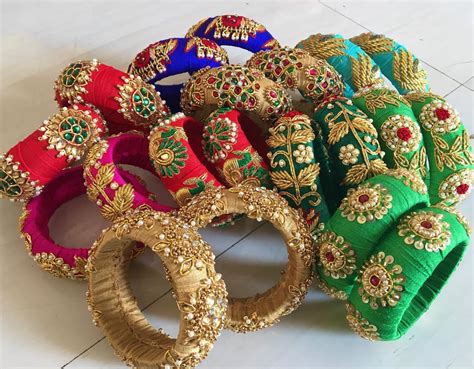Find latest silk thread bangles design on your wedding day