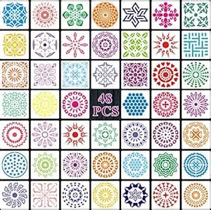 Mandala Painting Stencils Templates Dot - Wood Wall Furniture Floor ...