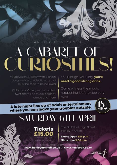 Henley Arts4All 2024 A Cabaret of Curiosities 18+, The Guild Hall, High ...