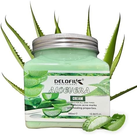 DELOFIL Aloe Vera Face & Body Cream 380 ml | Lightweight & Non-Greasy ...
