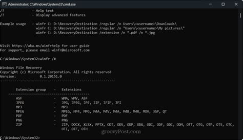 Image result for Using Windows File Recovery