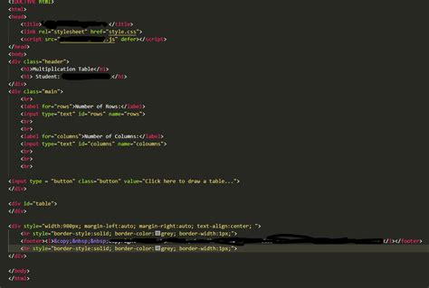 Image result for Multiplication Table in HTML Using JavaScript