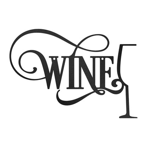 Buy Fine Wine Kitchen Friends Metal Black Matte Wall Art Decorative ...