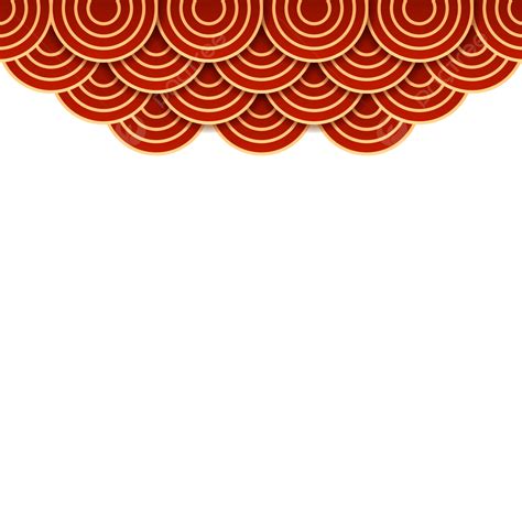 Red And Golden Traditional Wave Chinese Japanese Border Frame Banner ...