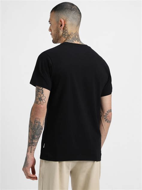 Buy Now! Veirdo Men's Black Plain T-shirt | Round Neck | Pure Cotton