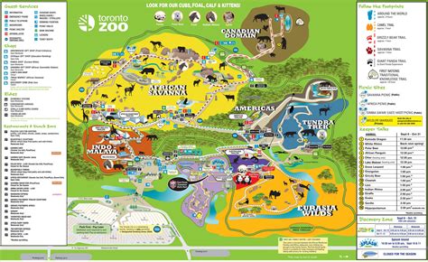Toronto zoo map - Map of Toronto zoo (Canada)