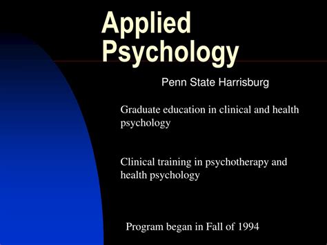 PPT - Applied Psychology PowerPoint Presentation, free download - ID:221052