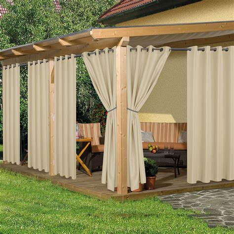 Amazon.com : RYB HOME Outdoor Curtains for Patio - Blackout Waterproof ...