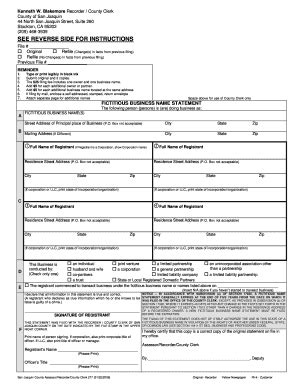 2009 Form CA Fictitious Business Name Statement - County of San Joaquin ...