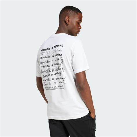 Clothing - Impossible Is Nothing Graphic Tee - White | adidas Kuwait