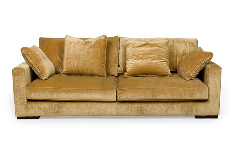Roche Bobois Vintage Light Gold Crushed Velvet Upholstered Sofa For ...