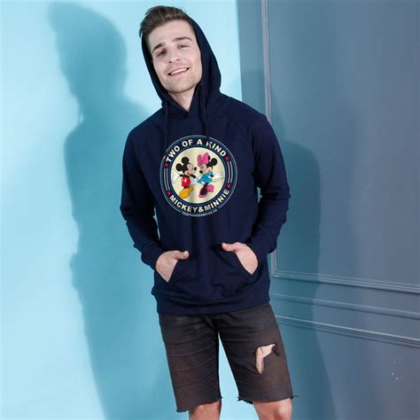 Two Of A Kind, Disney Navy Blue Matching Couple Hoodies