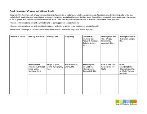 Image result for Communication Audit Questionnaire Examples