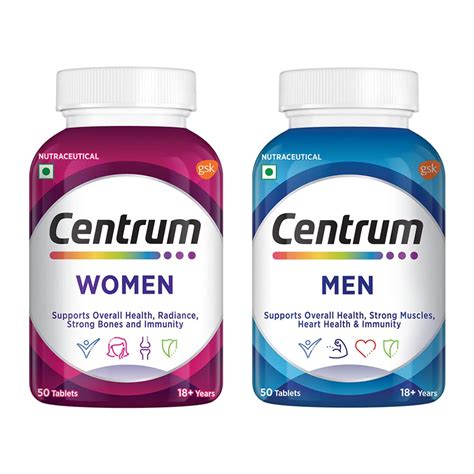 Centrum Women 50s + Centrum Men 50s | Supports Overall Health ...