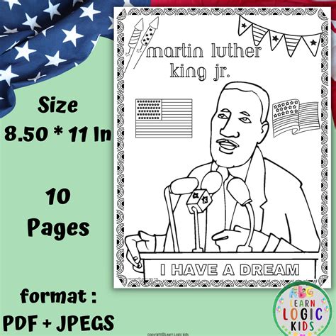 Martin Luther King Jr. Coloring Pages | Attractive Activity for MLK Day ...