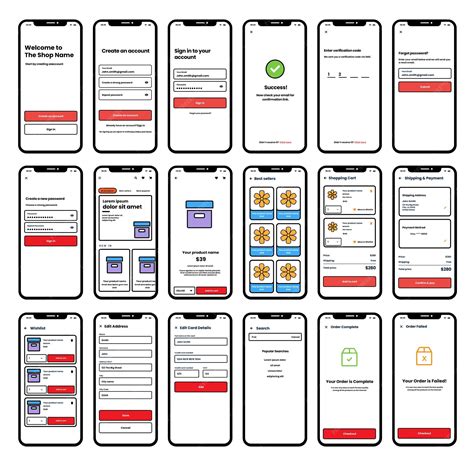 Premium Vector | Flat Modern Mobile Application Design Templates Set ...