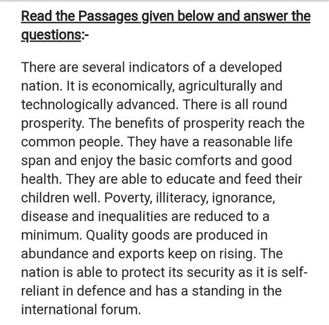 unseen passage 9th class from 1chaptter - Brainly.in