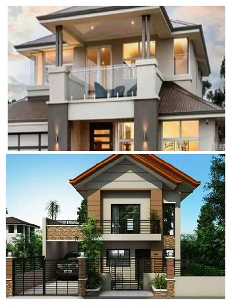 15 Small Modern Two Storey House Plans With Balcony - GMBOEL