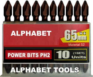 ALPHABET Screw-Driver PH2 65MM screw driver bits (Pack of 10) Price in ...
