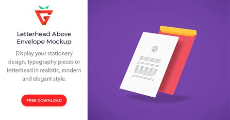 Letterhead Above Envelope Mockup - graphberry.com
