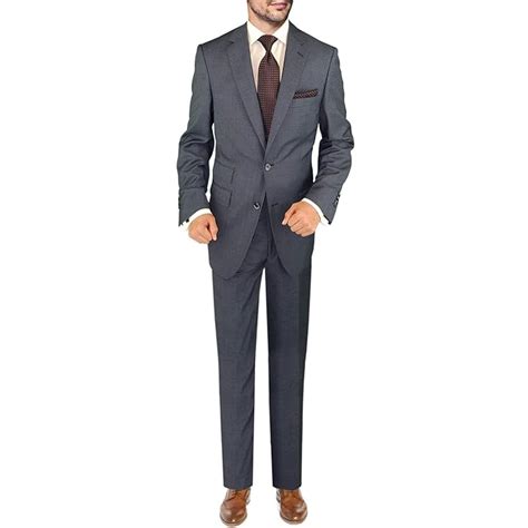 Buy DTI BB Signature Italian Men's Two Button 2 Piece Wool Suit Ticket ...
