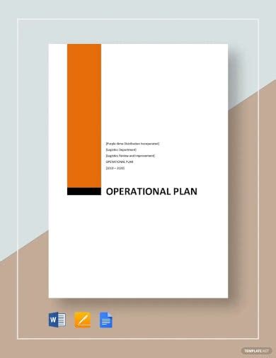 Blank Operational Plan Template 的图像结果