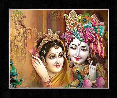 Shree Handicraft Lord Radha Krishna Painting Photo Frame Wall Mount ...