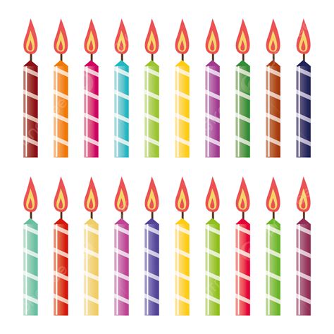 Birthday Candles Vector Design Transparent, Birthday Candles, Candles ...
