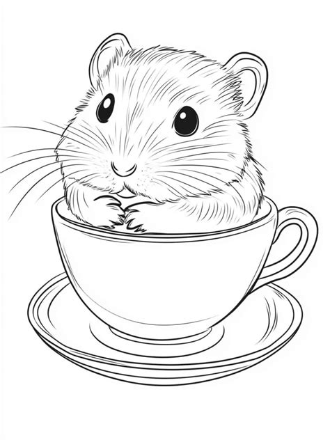 25+ Cute Hamster Coloring Pages for Kids 🎨🐹 - Coloringpagesforkids.net