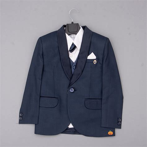 Buy Navy Blue 2 Pcs. Boys Tuxedo Suit – Mumkins
