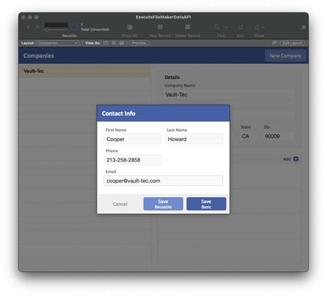 Image result for Data API FileMaker Example