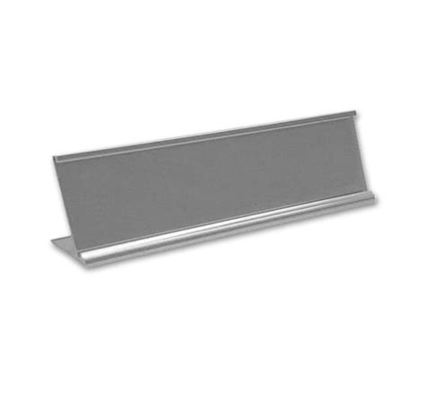 Quality Satin Aluminum Desktop Office Nameplate Holder, 10" x 2" (5 ...