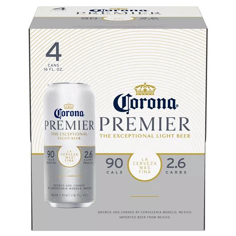 Corona Premier Mexican Lager Import Lower Calorie Light Beer, 4 pk ...