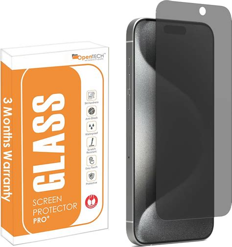 OpenTech® Privacy Tempered Glass Screen Protector Compatible for iPhone ...