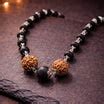 Original Karungali & Rudraksha Beads Necklace - Silver Plated – Mantraa