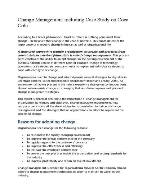 Image result for Change Management Case Study Examples